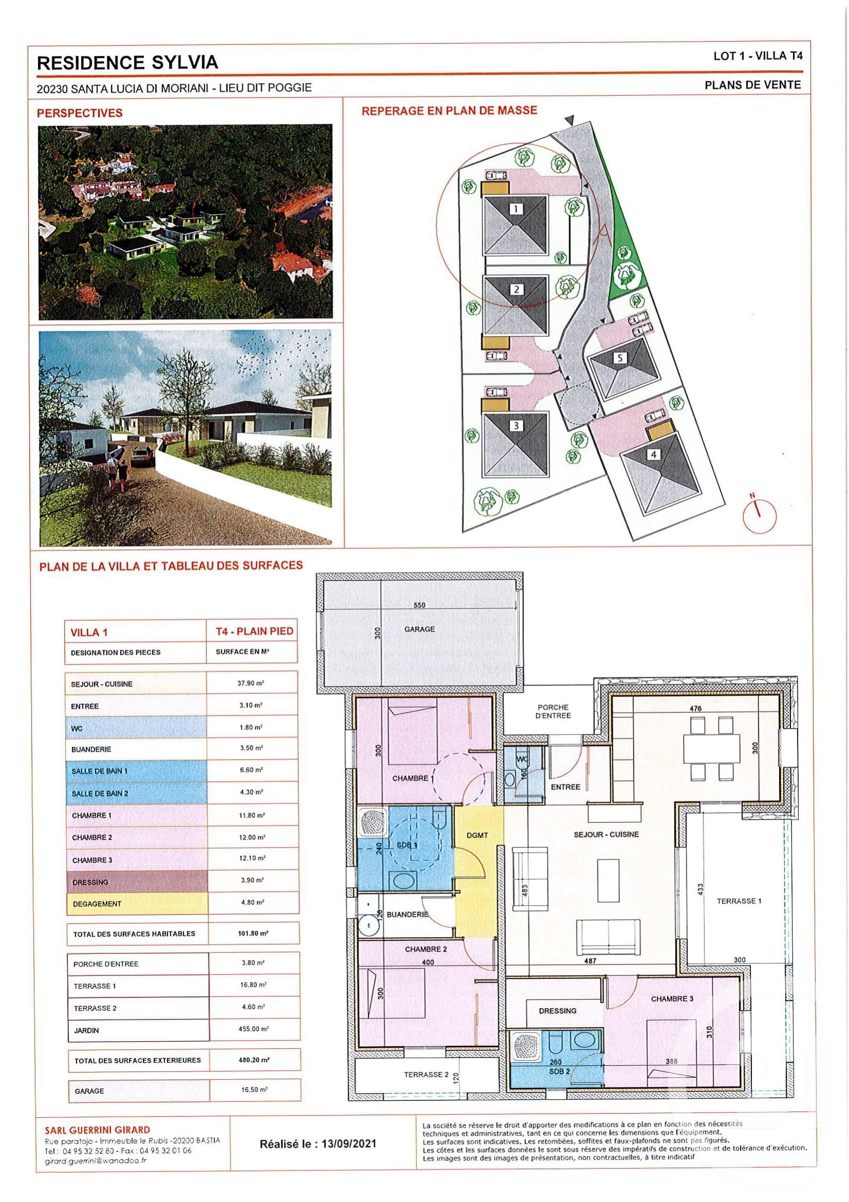 villa silvia-plan Les villas SYLVIA | paoli immobilier