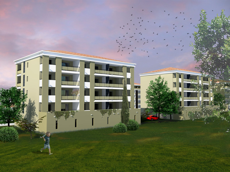 Vue-3D-Oliu-bat-C-D Domaine de l'Oliu | paoli immobilier