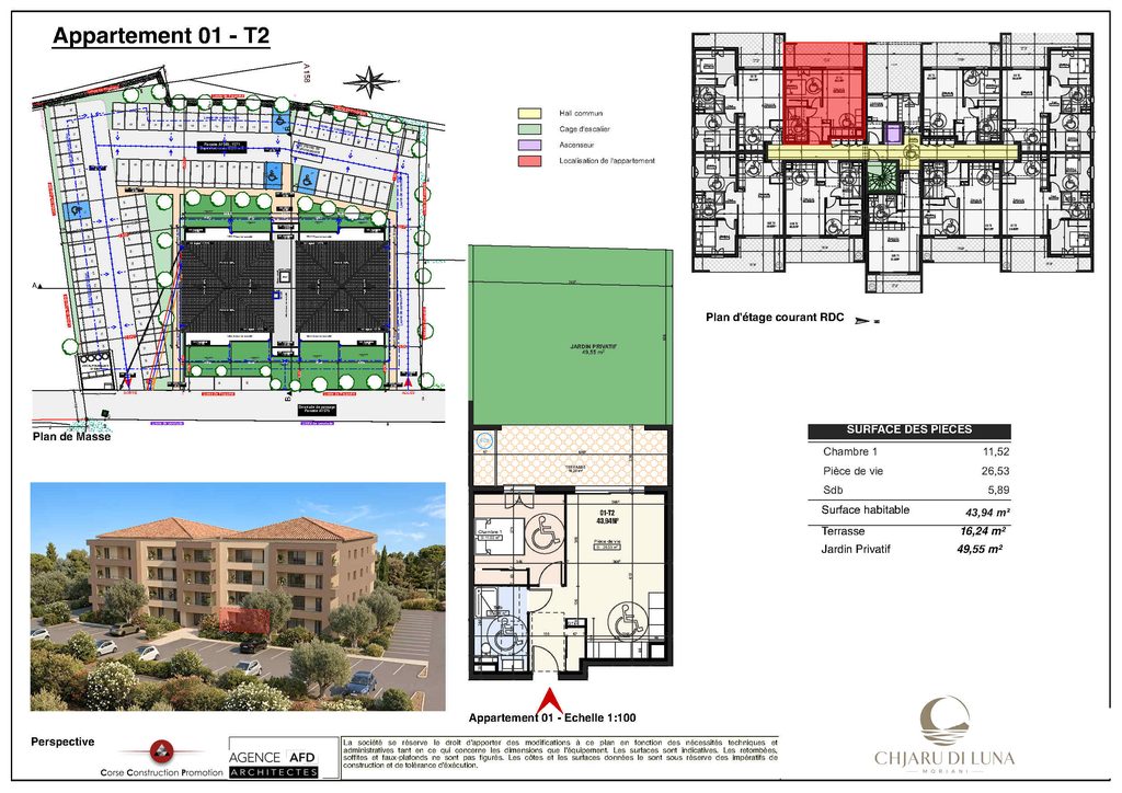 Chjaru di Luna RDC 1 Plan appartement 001