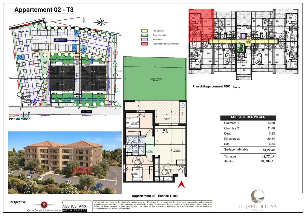 Chjaru di Luna RDC 2 Plan appartement 002