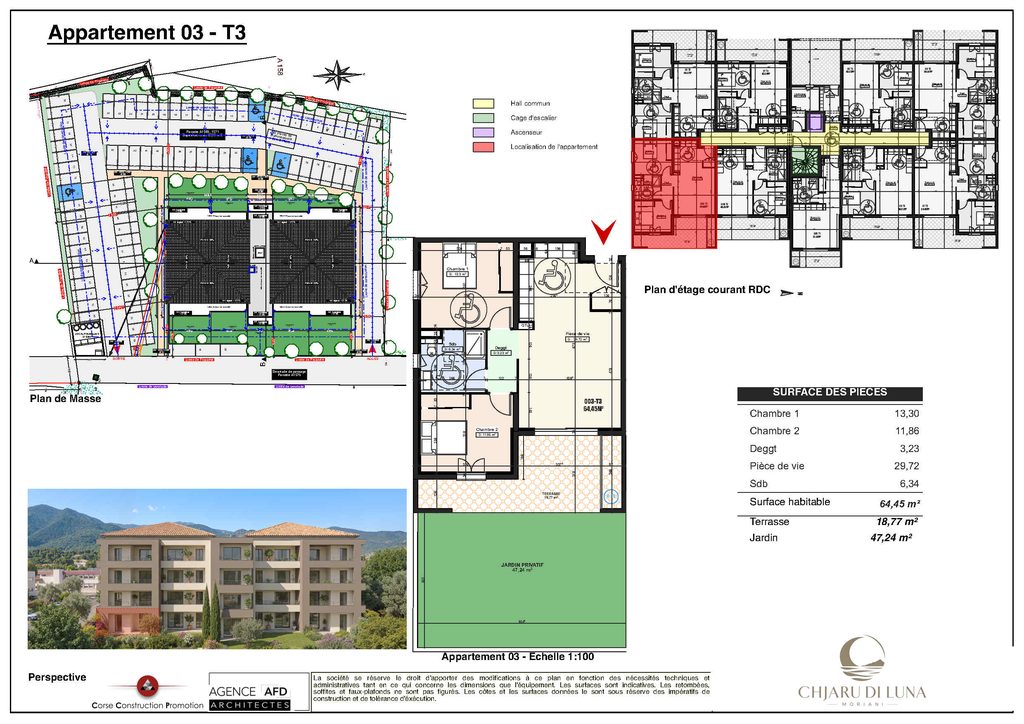 Chjaru di Luna RDC 3 Plan appartement 003