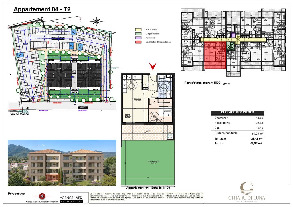 Chjaru di Luna RDC 4 Plan appartement 004
