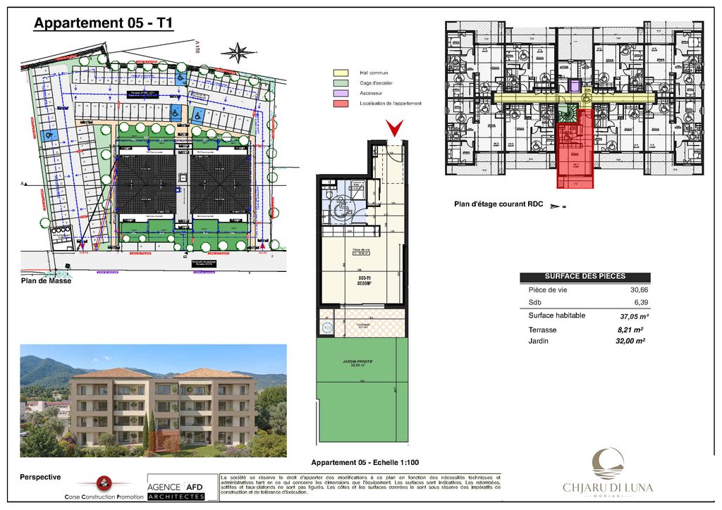 Chjaru di Luna RDC 5 Plan appartement 005