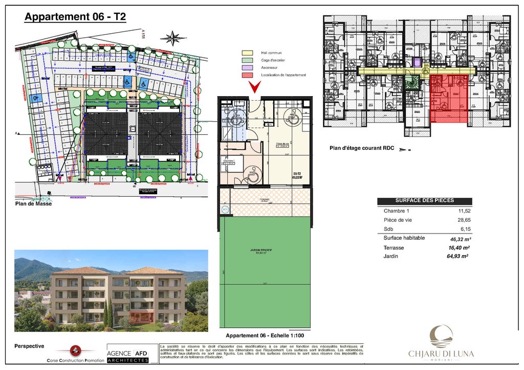 Chjaru di Luna RDC 6 Plan appartement 006