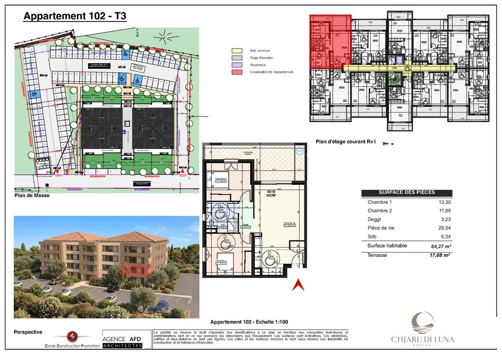 Chjaru di Luna R+1 2 Plan appartement 102