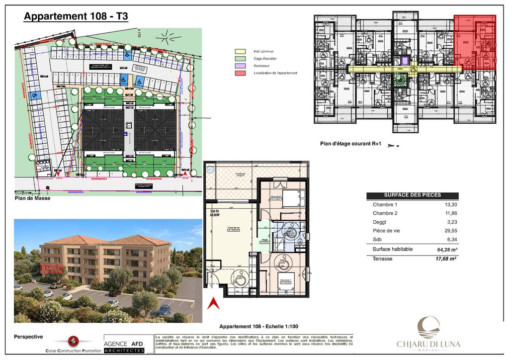 Chjaru di Luna R+1 8 Plan appartement 108